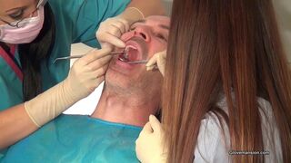 GloveMansion - Dental play and cum extraction part 1 - Fetish Liza and Nomi Melone